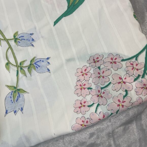 Vintage Barbara Brody For Martex Sheet Set Twin Size Bright Floral Flower Power - Picture 10 of 13